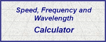 Speed, Frequency and Wavelengh Calculator