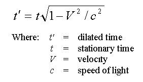 Time dilation equation